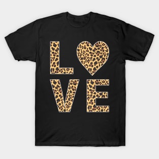 Leopard Skin Love, Vintage Tee Shirt For Women Men T-Shirt